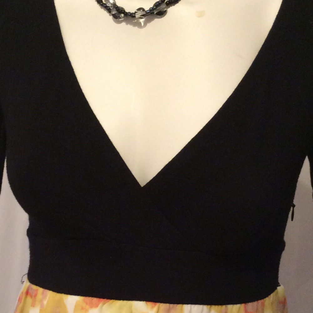 HYPE Dress Black Yellow Black Medium